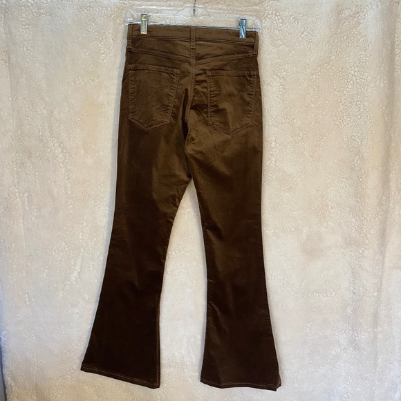 Banana Republic High Rise Flare premium denim pants - coconut brown, size 27p - Picture 3 of 11